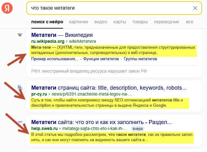 метатеги description