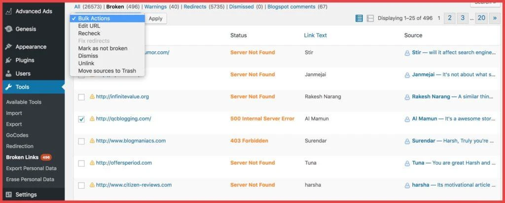 Broken Link Checker