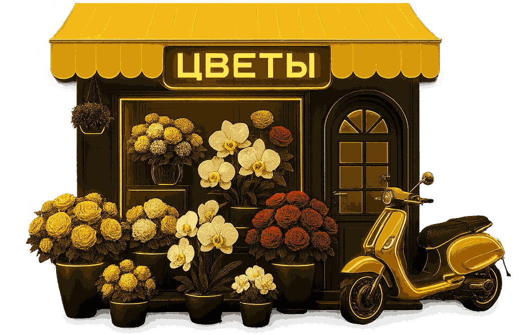 Цветочный салон с офлайн-точкой