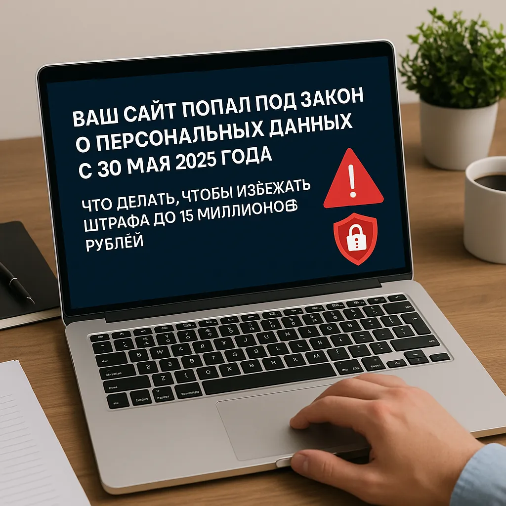 Ваш сайт попал под закон о персональных данных с 30 мая 2025 года — что делать, чтобы избежать штрафа до 15 миллионов рублей